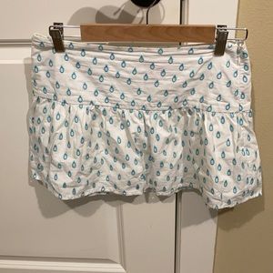 Lilly Pulitzer Blue and White Teardrop Skirt size 2